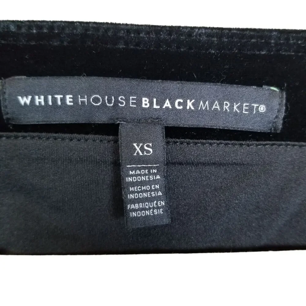 White House Black Market Velvet Top XS Witchy Vamp Whimsigoth Fairy Grunge Black